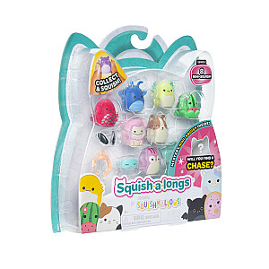 SQUISHMALLOWS SQUISH-A-LONGS figūriņas, 8 gab., 2,5 cm