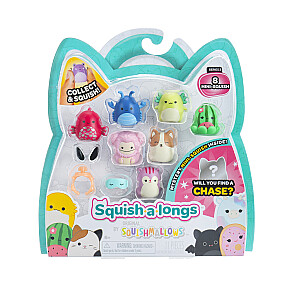 SQUISHMALLOWS SQUISH-A-LONGS figūriņas, 8 gab., 2,5 cm