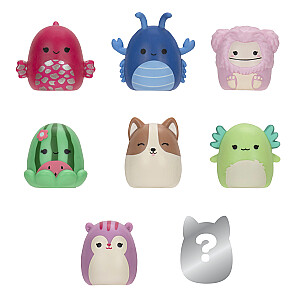 SQUISHMALLOWS SQUISH-A-LONGS figūriņas, 8 gab., 2,5 cm