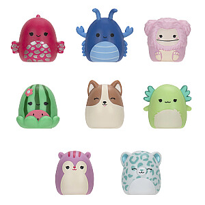 SQUISHMALLOWS SQUISH-A-LONGS figūriņas, 8 gab., 2,5 cm