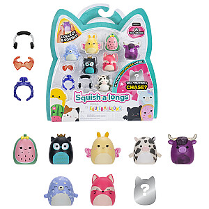 SQUISHMALLOWS SQUISH-A-LONGS figūriņas, 8 gab., 2,5 cm