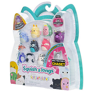 SQUISHMALLOWS SQUISH-A-LONGS figūriņas, 8 gab., 2,5 cm