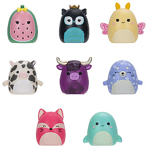 SQUISHMALLOWS SQUISH-A-LONGS figūriņas, 8 gab., 2,5 cm