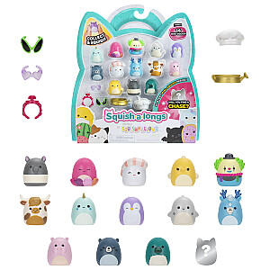 SQUISHMALLOWS SQUISH-A-LONGS figūriņas, 14 gab., 2,5 cm