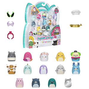 SQUISHMALLOWS SQUISH-A-LONGS figūriņas, 14 gab., 2,5 cm