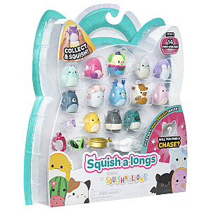 SQUISHMALLOWS SQUISH-A-LONGS figūriņas, 14 gab., 2,5 cm