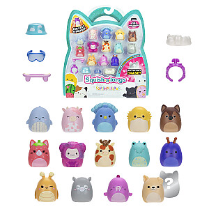 SQUISHMALLOWS SQUISH-A-LONGS figūriņas, 14 gab., 2,5 cm