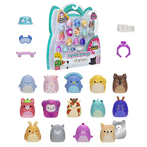 SQUISHMALLOWS SQUISH-A-LONGS figūriņas, 14 gab., 2,5 cm