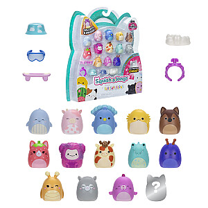 SQUISHMALLOWS SQUISH-A-LONGS figūriņas, 14 gab., 2,5 cm