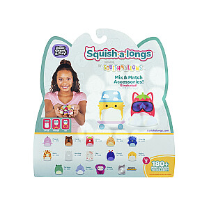 SQUISHMALLOWS SQUISH-A-LONGS figūriņas, 14 gab., 2,5 cm