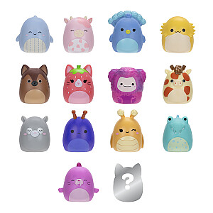 SQUISHMALLOWS SQUISH-A-LONGS figūriņas, 14 gab., 2,5 cm