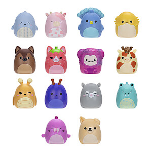 SQUISHMALLOWS SQUISH-A-LONGS figūriņas, 14 gab., 2,5 cm