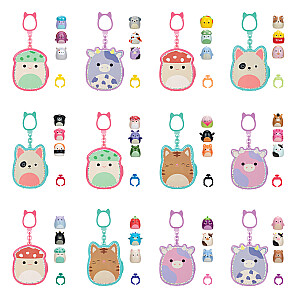SQUISHMALLOWS CLIP-A-LONGS 3 figūriņas necaurspīdīgā iepakojumā, 2,5 cm