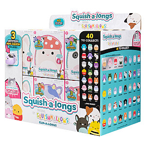 SQUISHMALLOWS CLIP-A-LONGS 3 figūriņas necaurspīdīgā iepakojumā, 2,5 cm