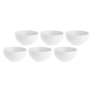 6 Essenziale augļu bļodu komplekts - balts, 14 cm