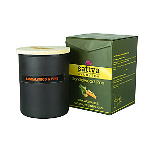 SATTVA Ayurveda aromātiskā svece Sandalkoks un Priede 200g