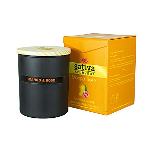 SATTVA Ayurveda aromātiskā svece Indijas roze un mango 200g