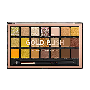 PROFUSION Eyeshadow Palette - палетка из 21 тени для век с кисточкой Gold Rush