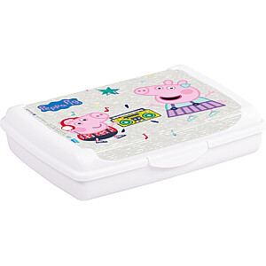 Контейнер для хранения продуктов deco-click-box mini 0,5л Olek &amp;quot;Свинка Пеппа&amp;quot; 17x13x3,5см белый