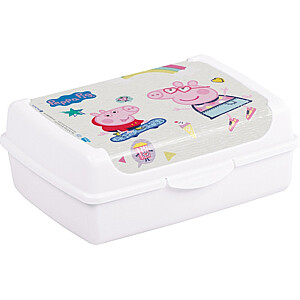 Контейнер для хранения продуктов deco-click-box midi 1л Olek &amp;quot;Свинка Пеппа&amp;quot; 17x13x7см белый