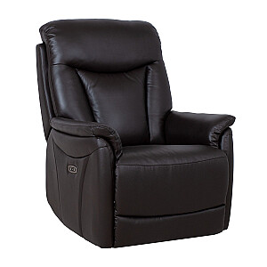 Recline armchair BALDWIN ar elektrisko pacelšanas mehānismu, brūna āda