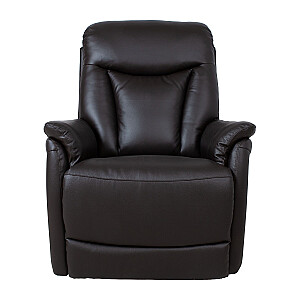 Recline armchair BALDWIN ar elektrisko pacelšanas mehānismu, brūna āda