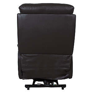 Recline armchair BALDWIN ar elektrisko pacelšanas mehānismu, brūna āda