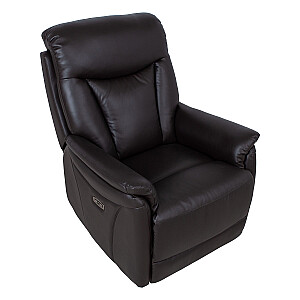 Recline armchair BALDWIN ar elektrisko pacelšanas mehānismu, brūna āda