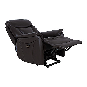 Recline armchair BALDWIN ar elektrisko pacelšanas mehānismu, brūna āda