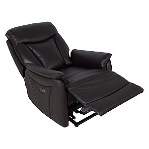Recline armchair BALDWIN ar elektrisko pacelšanas mehānismu, brūna āda