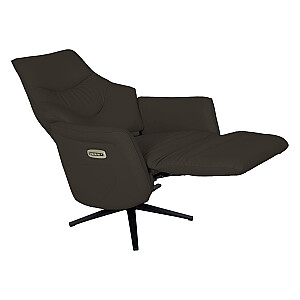 Recline armchair DAYANA with electric mechanism, brown leather