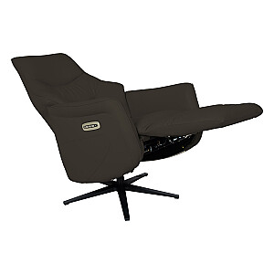 Recline armchair DAYANA with electric mechanism, brown leather