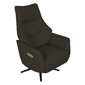 Recline armchair DAYANA with electric mechanism, brown leather