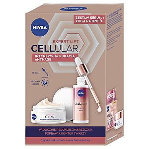 NIVEA SET Expert Lift Cellular krēms pretgrumbu sejai dienai SPF30 50ml + zonālais serums sejai 30ml