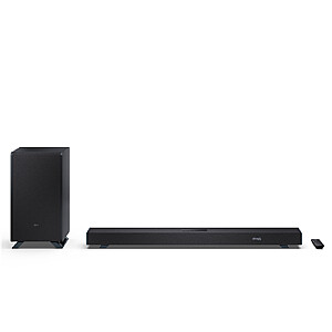 Sharp | 3.1.2 Dolby Atmos/DTS:X skaļrunis ar bezvadu subwooferi | HT-SBW53121(BK) | 550 W | Bluetooth | Melns | Bezvadu savienojums
