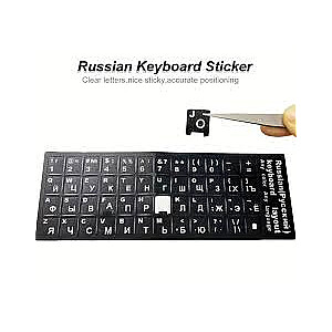Наклейки на клавиатуру Accura кириллица, русский черный