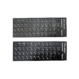 Accura tastatūras uzlīmes ukraiņu alfabēta melnā krāsā