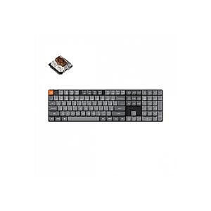 Keychron K5 Max pilna izmēra brūnā slēdzis melns