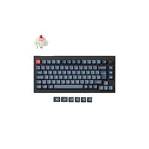 Keychron V1 MAX 75% Banana Switch Melns