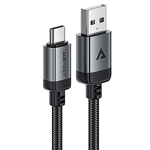 Acefast C20-04 USB-A to USB-C aluminum alloy charging data cable Black