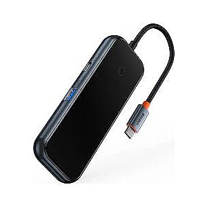 Baseus 4w1 Hub USB-C uz 4xUSB 3.0 (tumši pelēks)