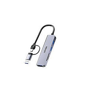 Unitek Hub 5w1 USB-A/C 5 Гбит/с с SD и micro SD кардридером