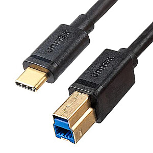 Unitek USB C to USB B 2.0 кабель принтера черный 2м