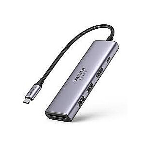 Ugreen 6w1 USB-C HUB | 2x USB-A | USB-C PD 85W | 2x USB-C 3.2 | HDMI 4K@60Hz | LED