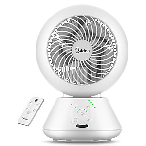 Вентилятор Midea | MDF24JRW TurboForce | Настольный вентилятор | Белый | Количество скоростей 5 | Осцилляция | Пульт дистанционного управления