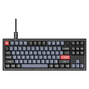 Keychron V3 MAX80% TKL Brūnais slēdzis Melns