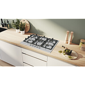 Bosch Serie 4 PGQ7B5K90 plīts Nerūsējošais tērauds Iebūvēts 75 cm Gāze 5 zona(s)
