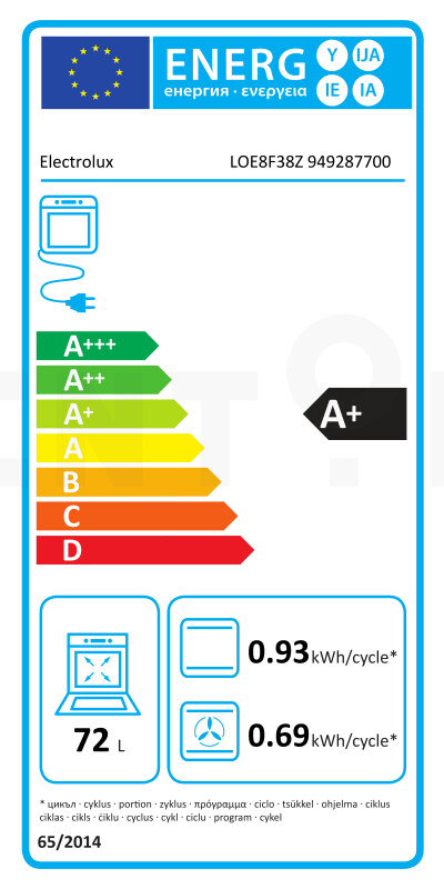 ELECTROLUX LOE8F38Z Cepeškrāsns