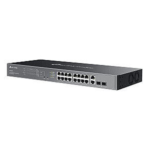 TP-Link Omada ES220GMP tīkla slēdzis Pārvaldīts L2 Gigabit Ethernet (10/100/1000) Barošana pa Ethernet (PoE) Melns