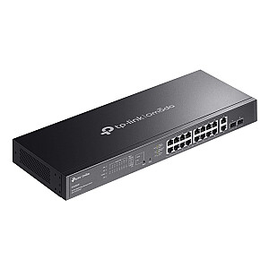 TP-Link Omada ES220GMP tīkla slēdzis Pārvaldīts L2 Gigabit Ethernet (10/100/1000) Barošana pa Ethernet (PoE) Melns